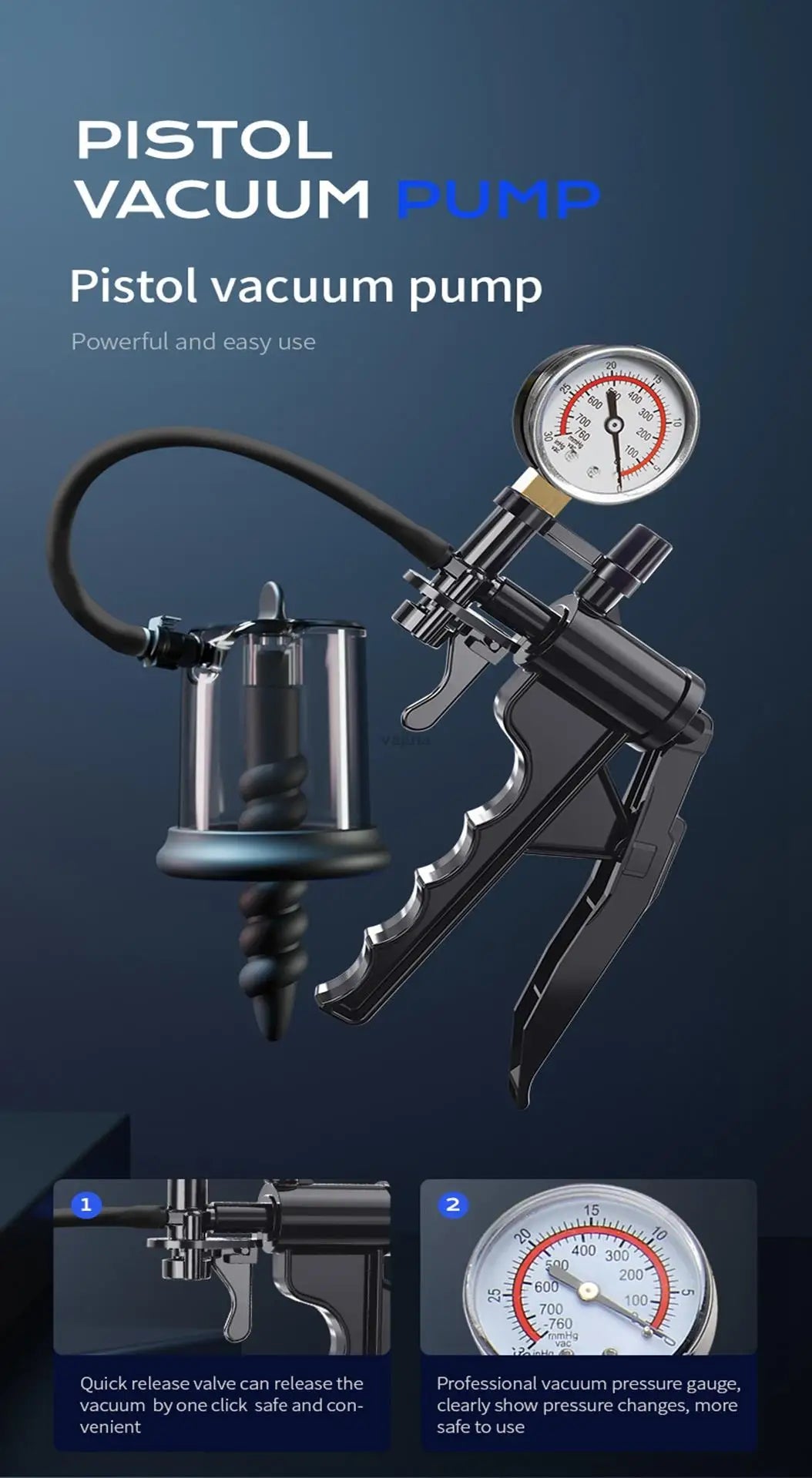 Anal Vacuum Pump Manual Air Pressure Powerful Butt Plug Male Female Masturbators Prostate Massage Sex Toys for Women Men 18+