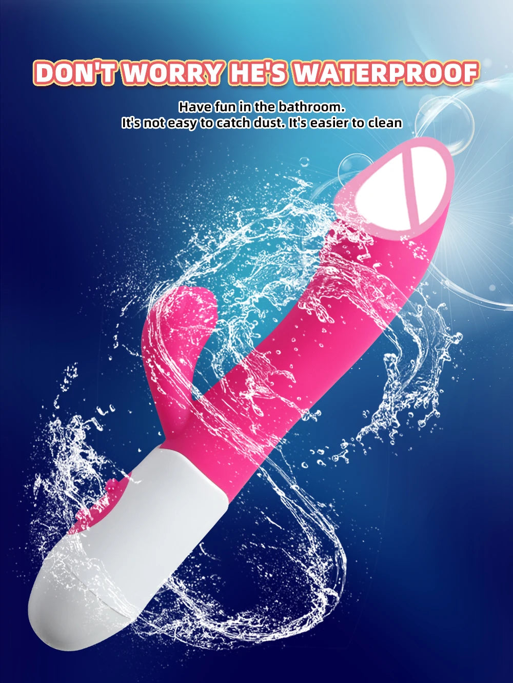 Powerful Rabbit Vibrator Dildo Dual Vibration G Spot Clitoris Stimulation Masturbators Vaginal Massager Adult For Women Sex Toys