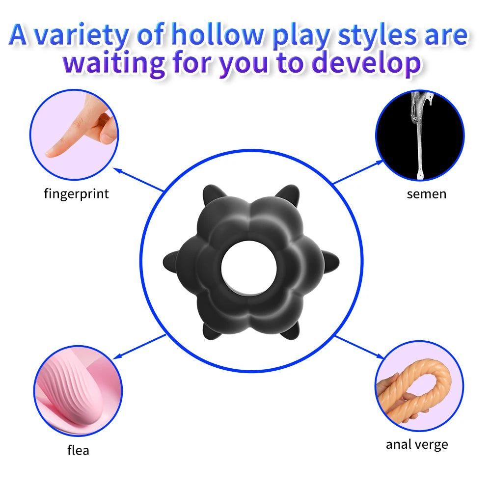 Hollow Anal Plug for Women Men Couples Anal Sex Enema Anal Dilator Hollow Silicone Butt Plug Anus Expansion Adult Sex Toys