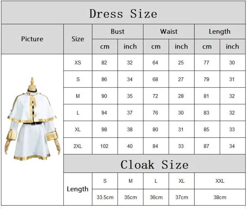 Sousou No Frieren Cosplay Costume Wig Shoes Anime Figures Magician Dress Elf Ear Halloween Party Charistmas for Women
