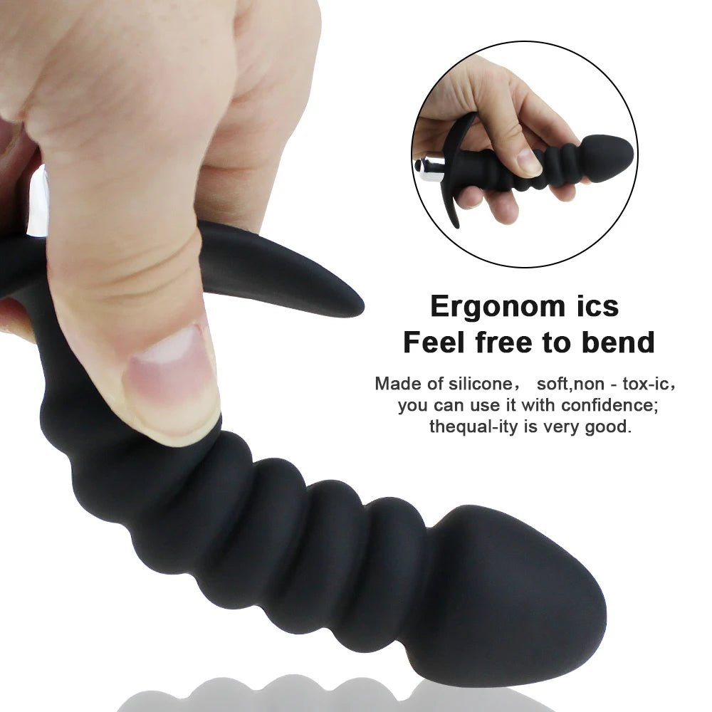 Anal Beads Butt Plug Vibrator Anal Plug Toy Strapon Dildo Male Prostate Massager Silicone Anal Sex Toys For Gays/Couple Men