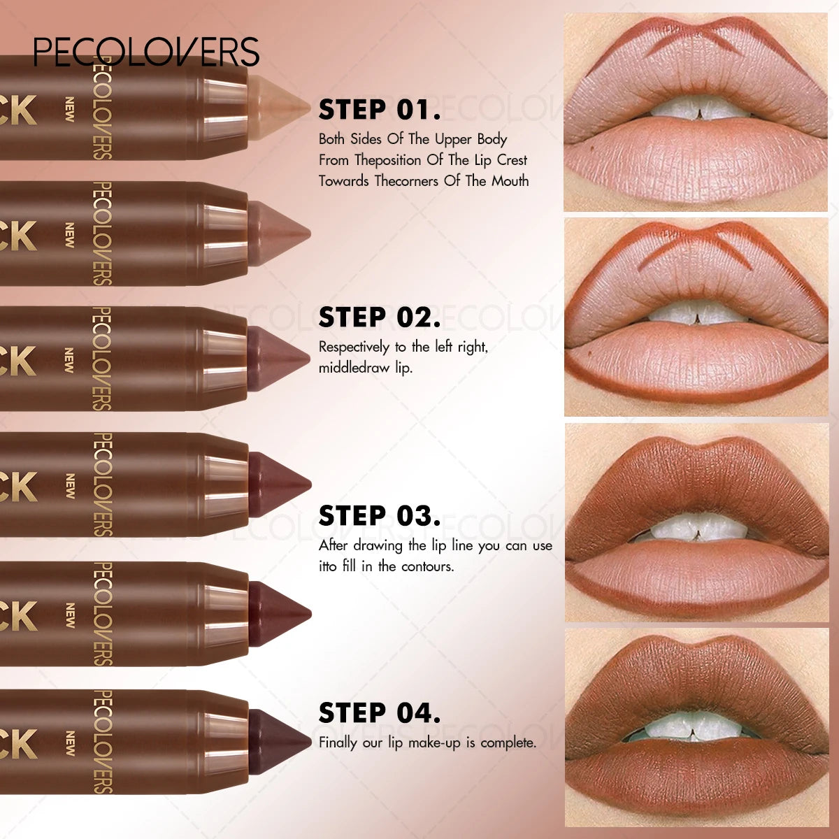 1PC 2-in-1 Lip Liner & Lipstick - Matte Texture,  Great for Lip Contouring, Perfect for Autumn and Winter Looks