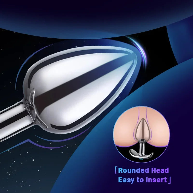 Anal Plug Metal Anchor Base Women Butt Plug Couple Adult Sex Toy Aluminum Alloy Man Butt Plug Trainer Adult Sex Anal Masturbator