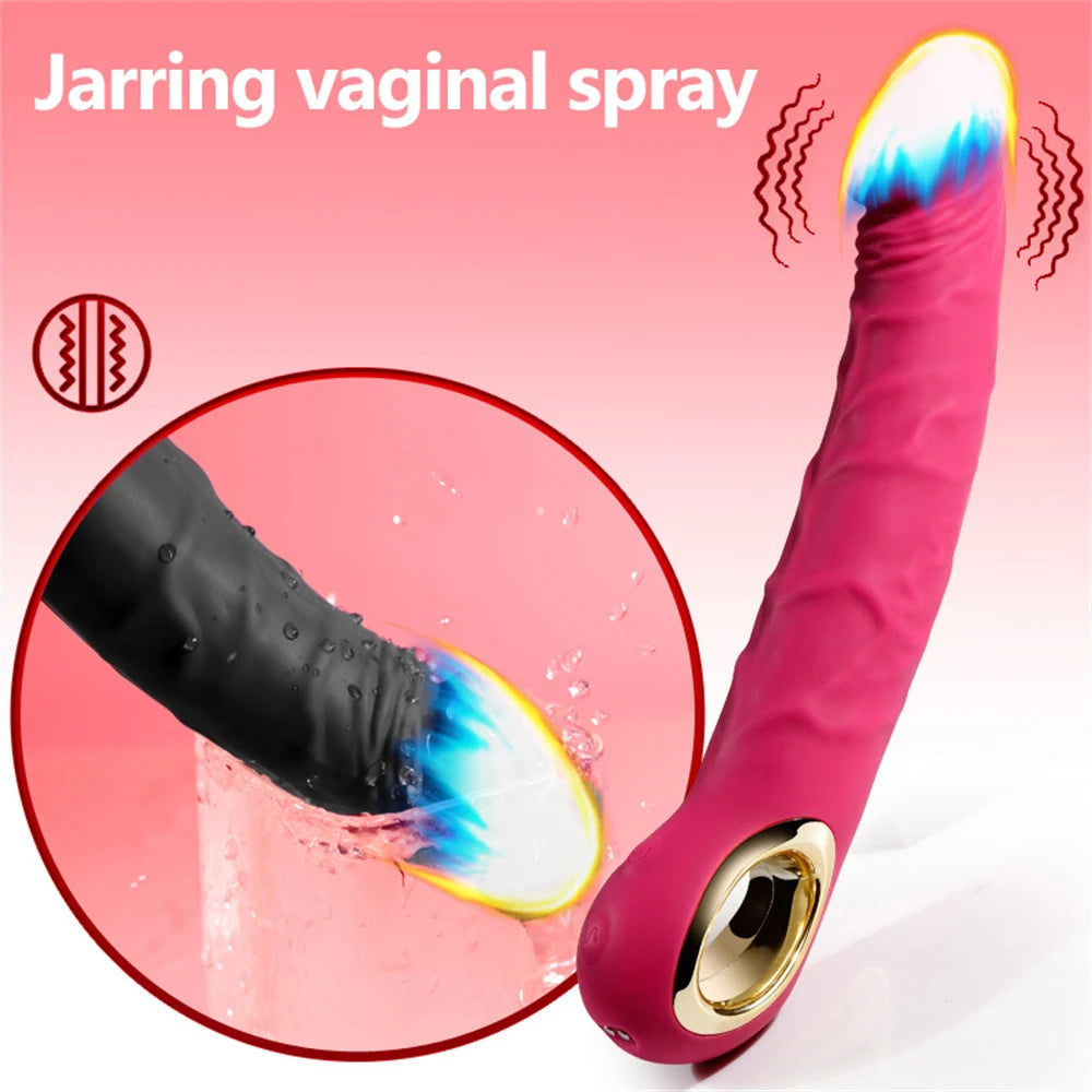 Big Dildo Vibrator Realistic Penis G-Spot Vagina Clitoris Stimulator Nipples Massage Female Masturbator Sex Toys for Women