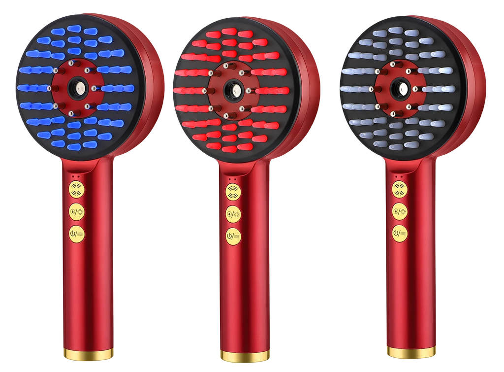 Deep Kneading Masssage Comb, Red Light Therapy Scalp Massager, Hair Growth Massage Scalp Brush, Head Medicine Applicator