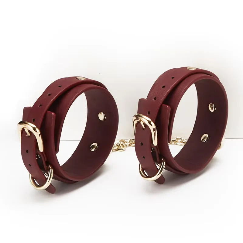 PU Leather Bondage Kit Adult SexToys Kits Erotic Products for Couples Flirting BDSM Bondage Restraints Kit Sex Toys Men Women