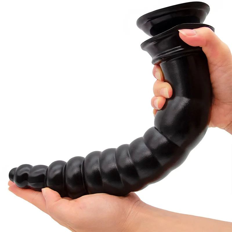 Giant Anal Dilator Pull Bead Black Dildo Male Prostate Stimulation Female Masturbation Vaginal and Anal Sex Toy Store