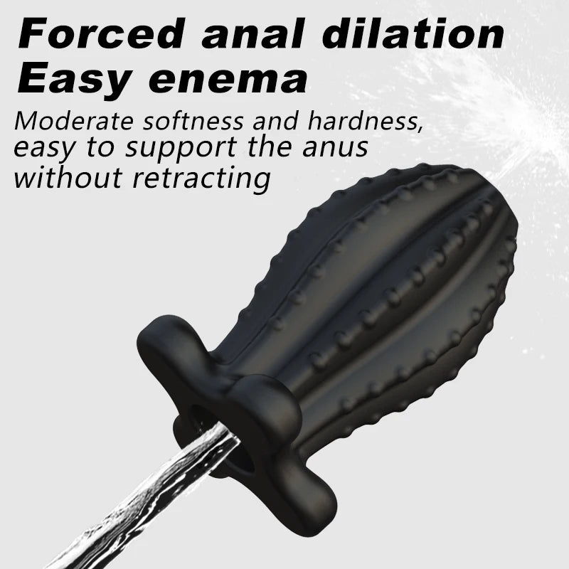 Hollow Anal Plug With plug Prevent liquid leakage Recklessly peeping Easy Enema Vaginal Anal masturbation Butt Plug BDSM Sex Toy