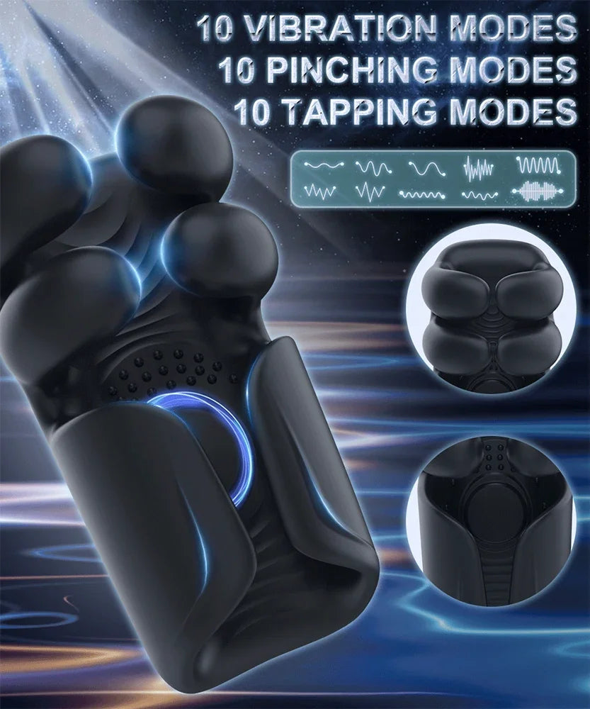 Vibrator For Men Tapping Flapping Glans Massager Sex Machine Penis Delay Trainer Automatic Male Masturbator Sex Toys for Adult