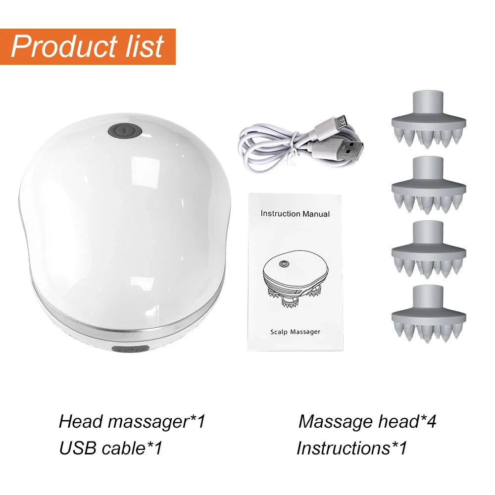Electric Deep Tissue Scalp Head Massager Antistress Relax Body Massage Remove Muscle Tension Tiredness Vibrating Massageador