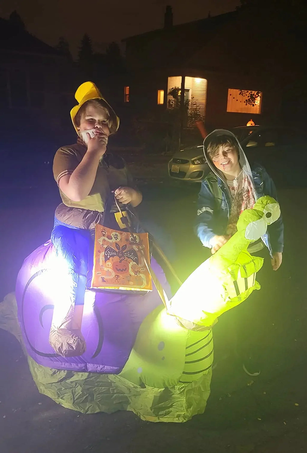 Inflatable Snail Costume Adult Blow up Animals Cosplay Suit Halloween Costume