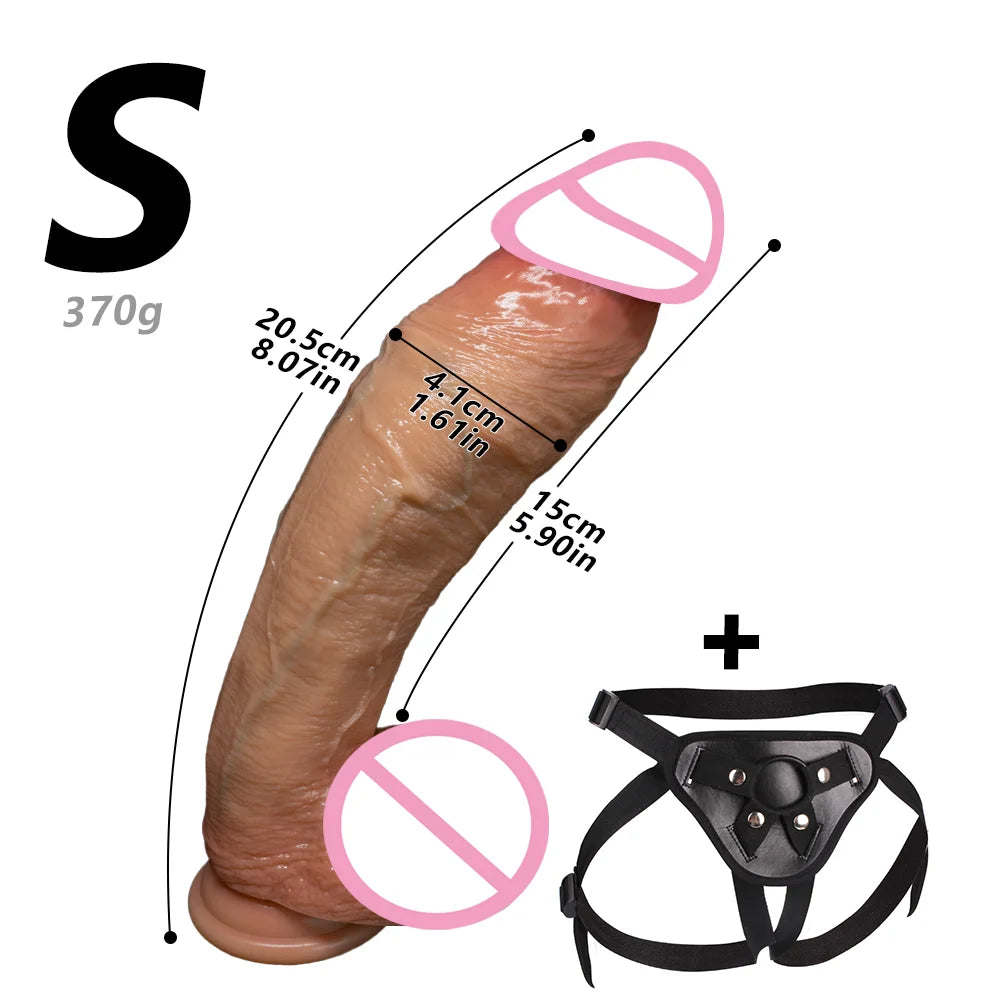 Oversized Soft Realistic Dildo Big Penis Suction Cup Dick Penetration Anal Dildo Adult Sex Toys For Women Masturbation Big Penis