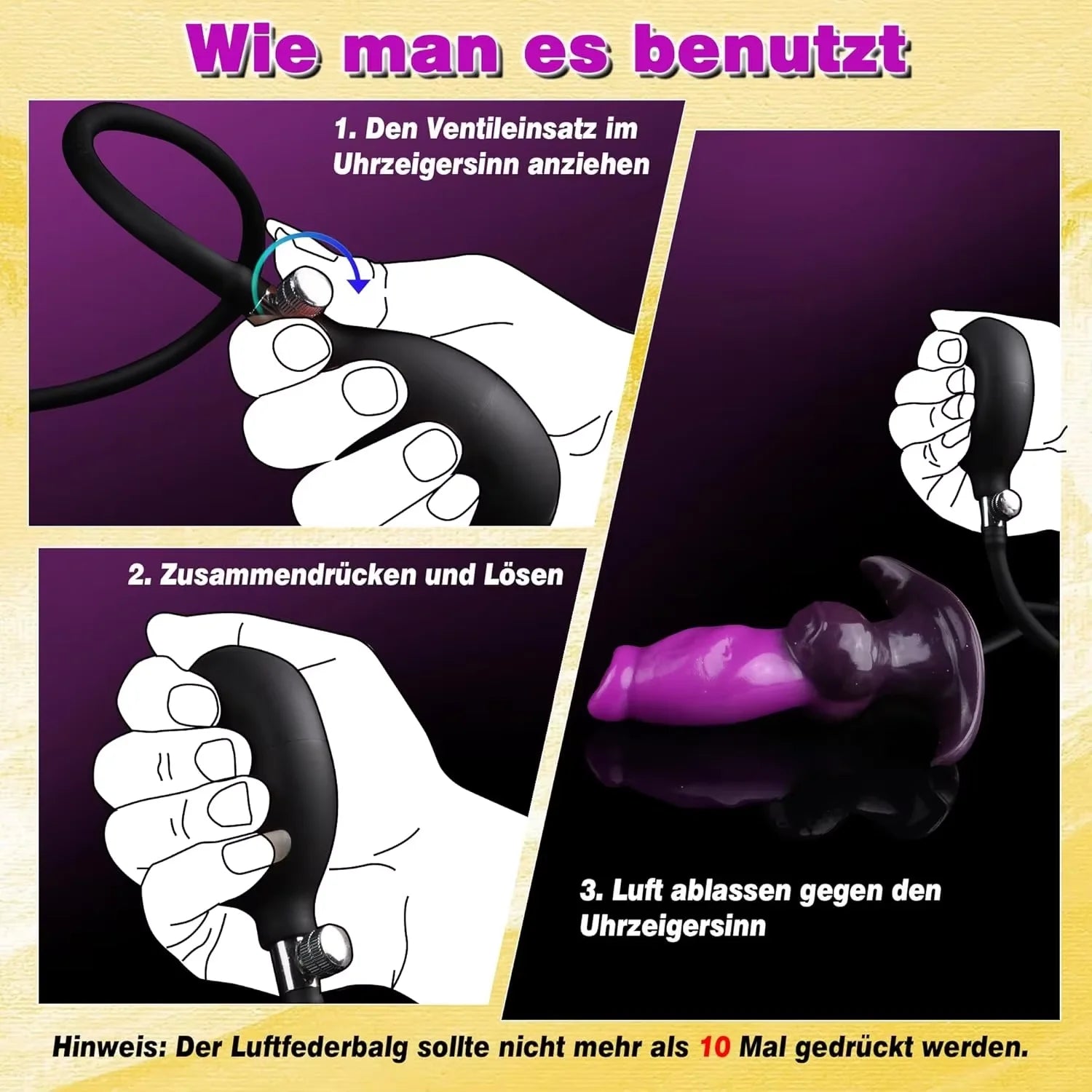New Inflatable Animal Dildo - P Spot Stimulator Wearable Anal Plug Soft Fake Penis Buttplug Sex Toys For Women Men 18+