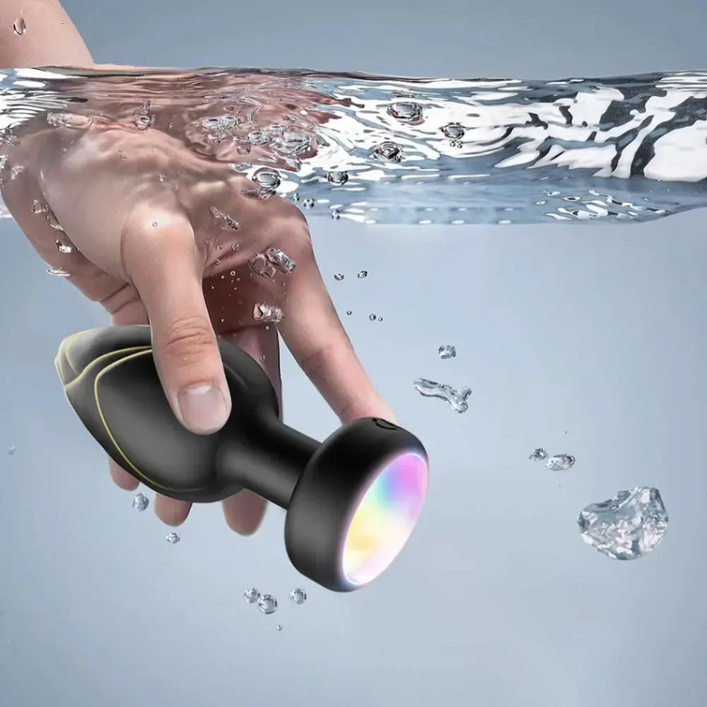 Vibrating Plug Anal Vibrator Buttplugs Male Prostate Massager Women Vaginal Massage With LED Light Anus Sex Toy For Men Gay