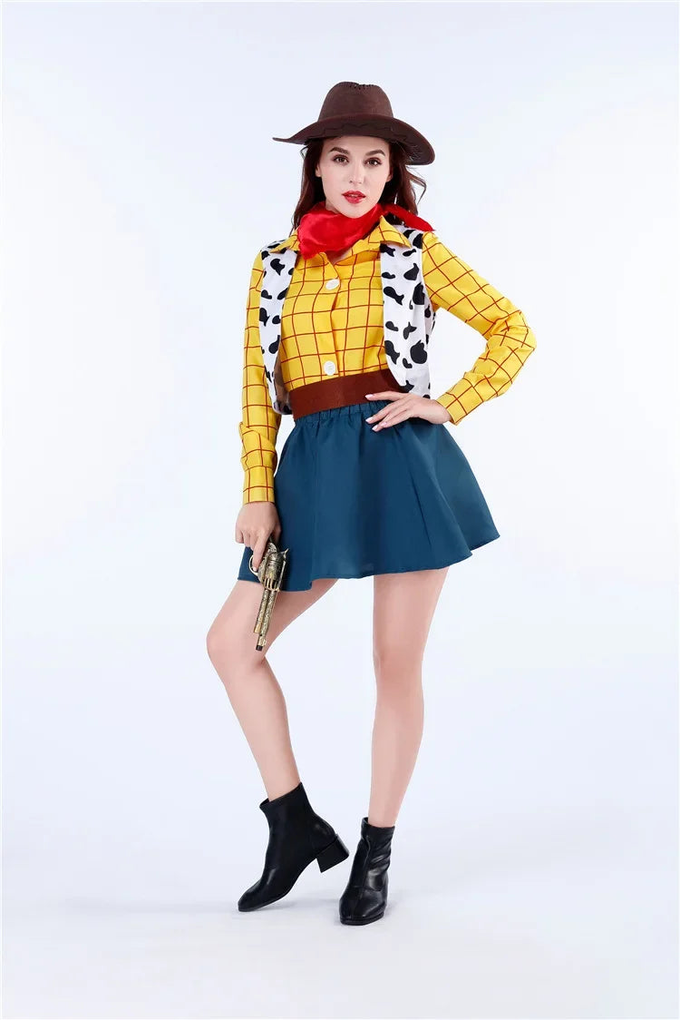 Cosplay Story Woody Costume Sets Cowboy Christmas Dress Unisex Sheriff's Halloween Carnival Dress Up Party Toy Stage Performance