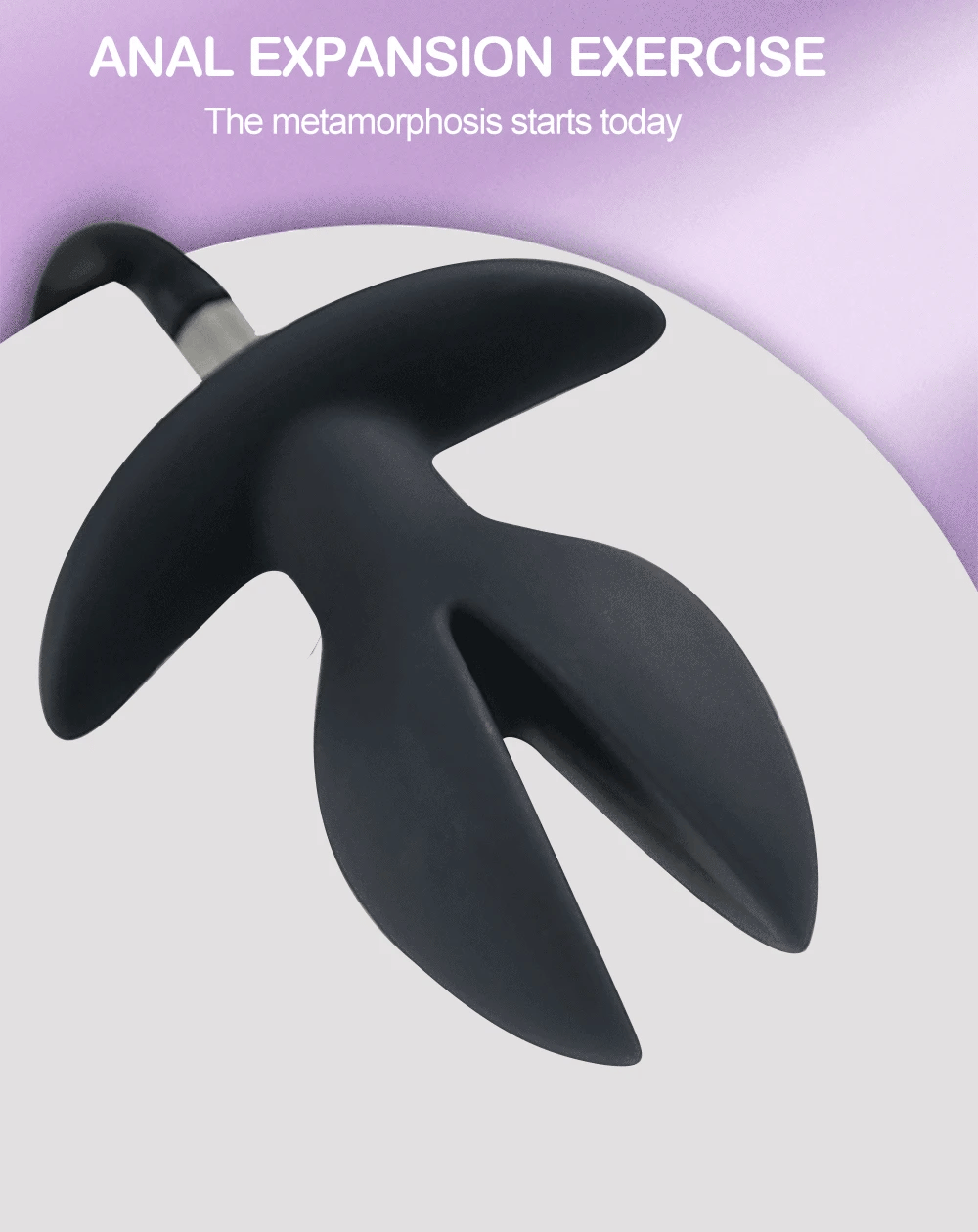 Inflatable Anal Plug Flower-Shape Detachable Women Butt Plug for Outdoor Wear, Anus Dilator Expander, Prostate Massager for Men