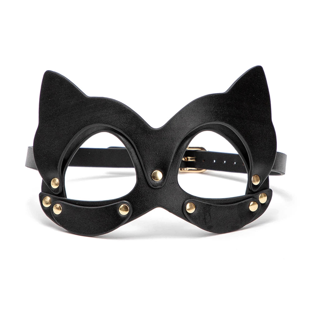 Erotic Bed Bondage Kits Slave Restraint Bondage Set Genuine leather Collar Mouth Gag Whips Handcuffs Adult Sex Toys For Couples