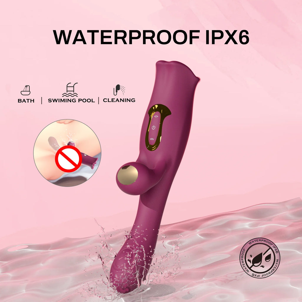 3-in-1 Super Powerful Vibrator 10 Speed 10 Vibration Modes Clitoral G Spot Stimulator Wand Dildos Sex Toys for Woman & Couple