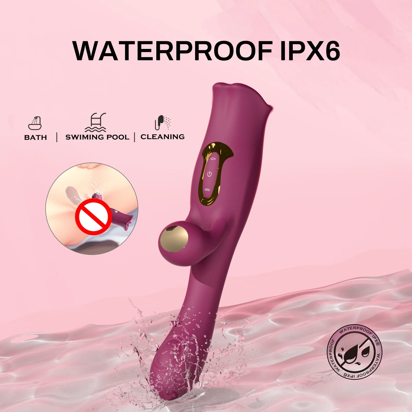 3-in-1 Super Powerful Vibrator 10 Speed 10 Vibration Modes Clitoral G Spot Stimulator Wand Dildos Sex Toys for Woman & Couple