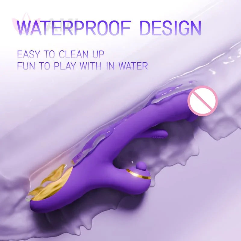 Super Powerful Double-Paddling Vibrator Female Impact Massage Fake Penis Clitoris Stimulator G-spot Massager Adult Toy