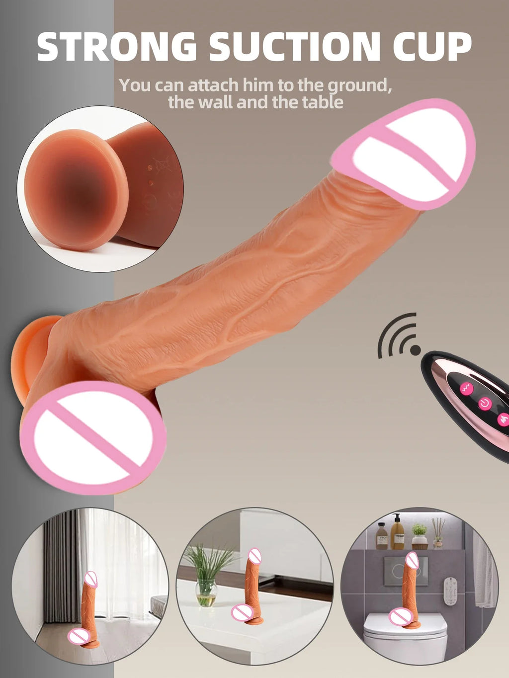 Women Automatic Telescopic Sex Toys Large Realistic Penis Huge Dildo Vibrator Super Big Dick Fake Cock 14.5 inch Long Dildos