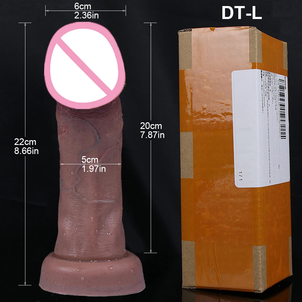 New Realistic Big Glans Dildo Soft Long Penis Huge Adult Dick Suction Cup Anal Sex Toys For Women Vagina G-Spot Orgasm Stimulate