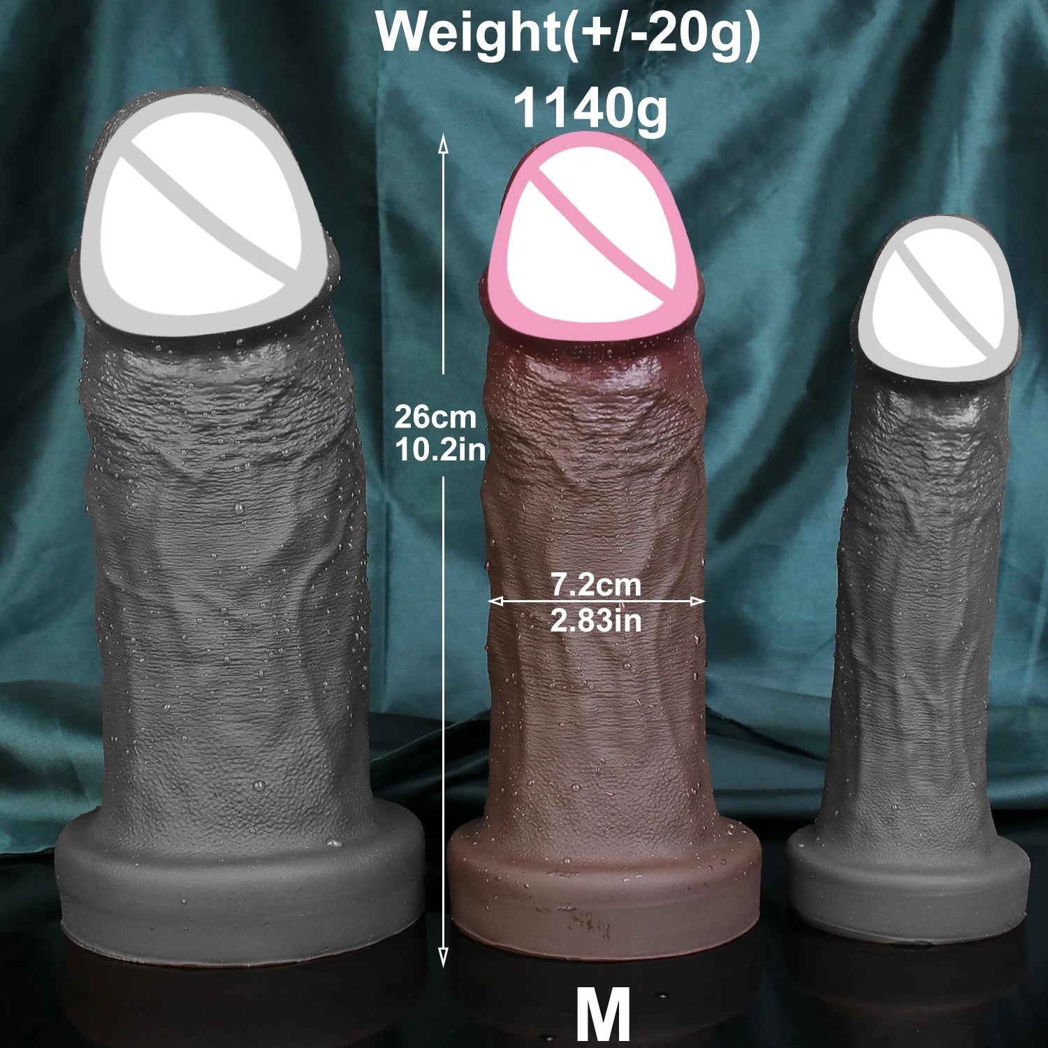 L Diameter 3.5 Inches Realistic Soft Big Thick Dildo S/M/L Silicone Penis Masturbation Suction Cup Dick Man Woman Anal Sex Toy