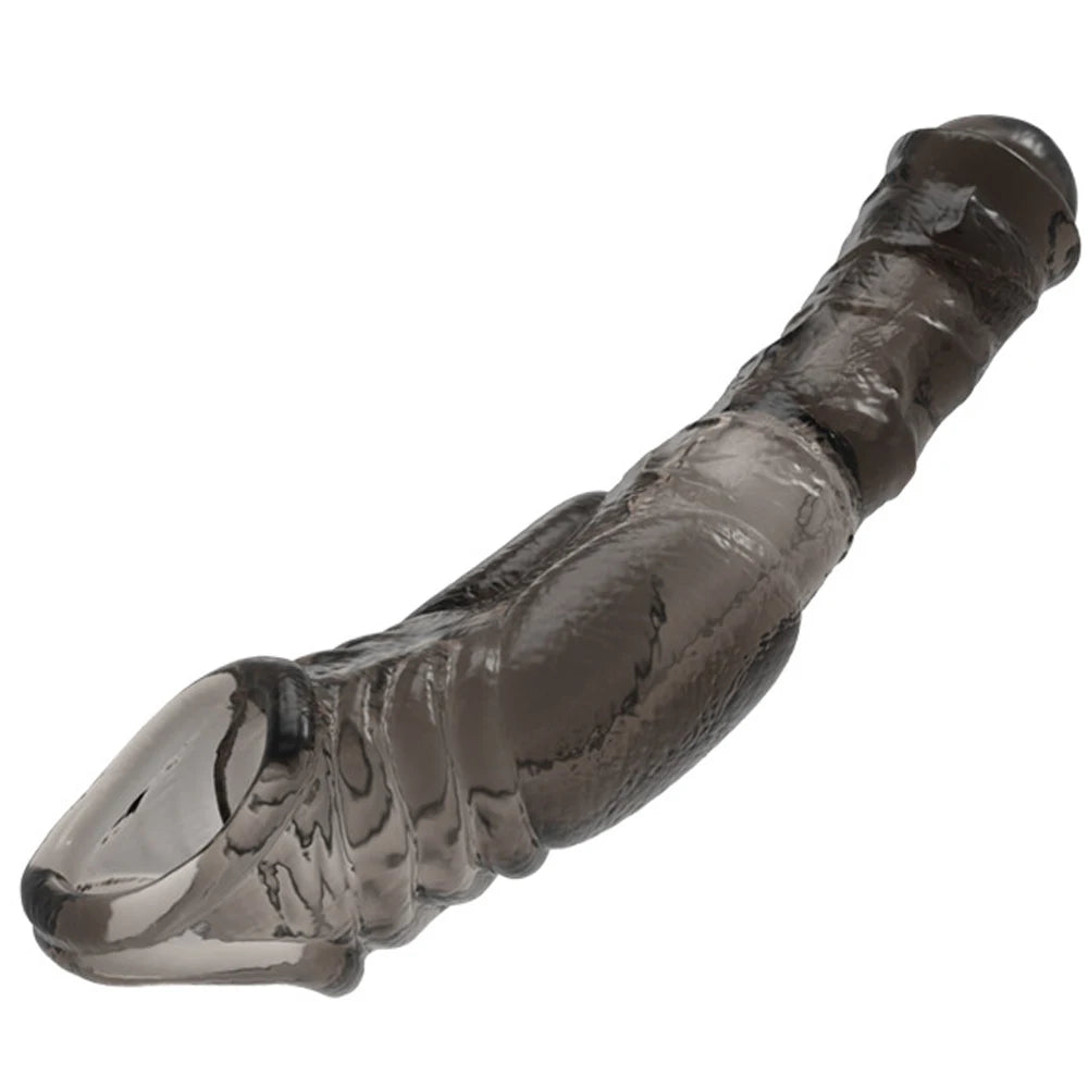 Vibrator for Men Penis Enlargement Sleeve Delay Ejaculation Cock Ring Reusable Comdom Penis Extender Adult Sex Toys For Men