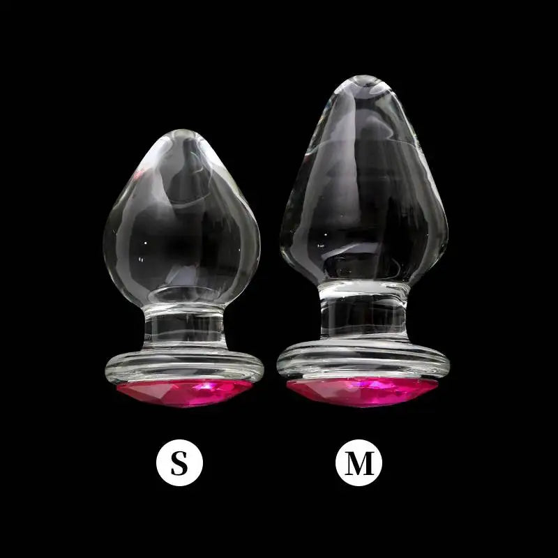Glass Crystal Anal Plug G-spot Stimulation Prostate Massager Sex Toys Adult Masturbator Huge Anus Dilator For Men Women Lesbian