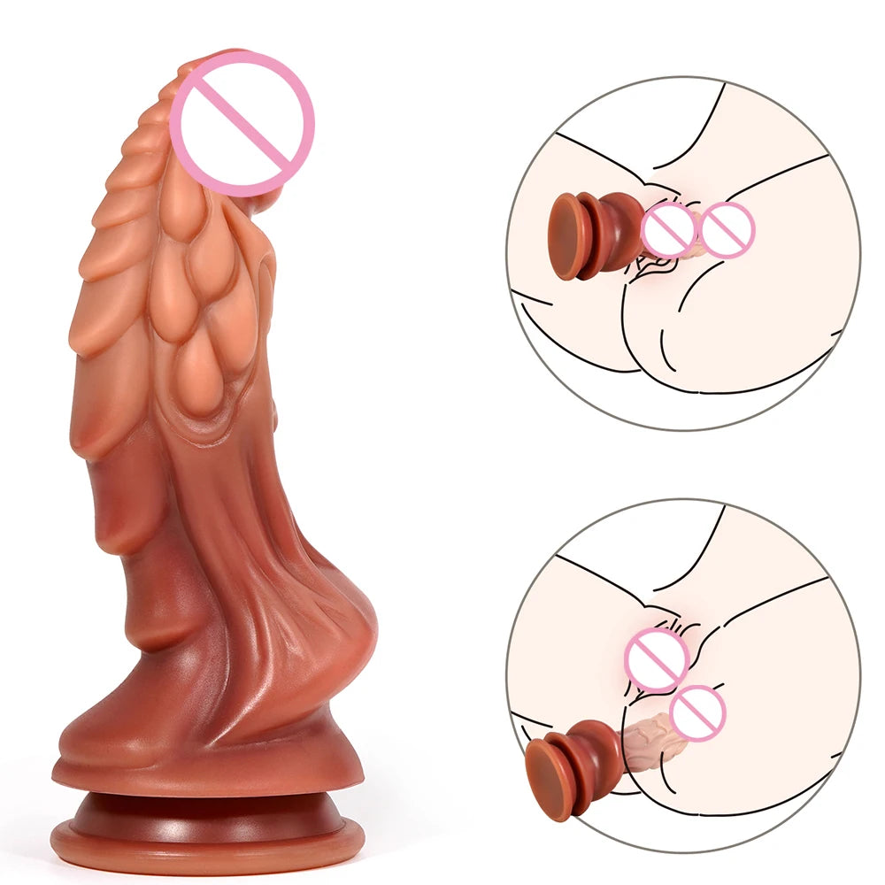 Dragon Dildo Huge Penis G-spot Anal Butt Plug Gode Dildo Prostate Massager with Suction Cup Sex Toys for Women Gay Couple Men 18