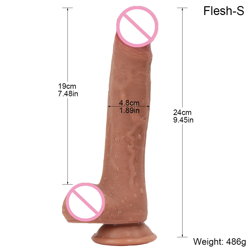 Super Long Realistic Dildo Soft Big Penis Silicone No Vibrators Lesbian Strapon Vagin Anal Sting Sex Toys For Womans Maturbators