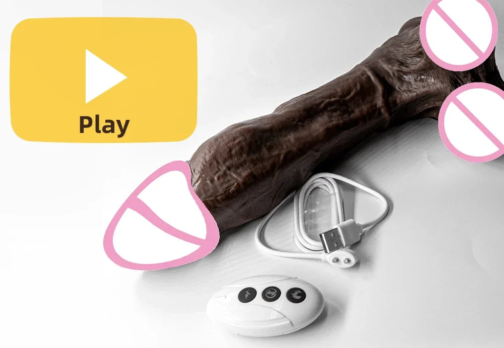 Vibrator XXXL Big Penis 11.4in Realistic Dildo Telescopic Vibrating Heating Anal Butt Plug Sex Toys for Women G Spot Dick Adult