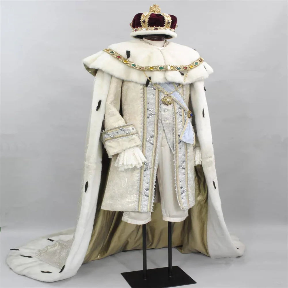 Tudor Elizabethan King Henry VIII Costume Mens Renaissance  Royal Noble Count Luxurious Suit