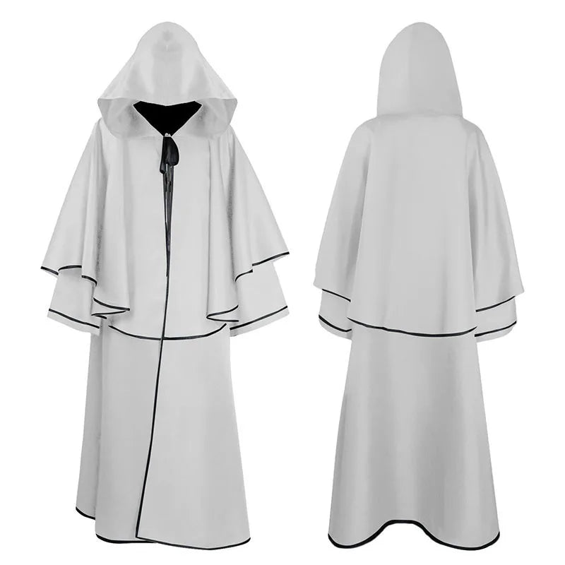 Medieval Cape Hooded Robe Cloak 5Color Monk Robe Cloak Cape Long Sleeve Wizard Cloak Halloween Stage Cosplay Costumes New 2025