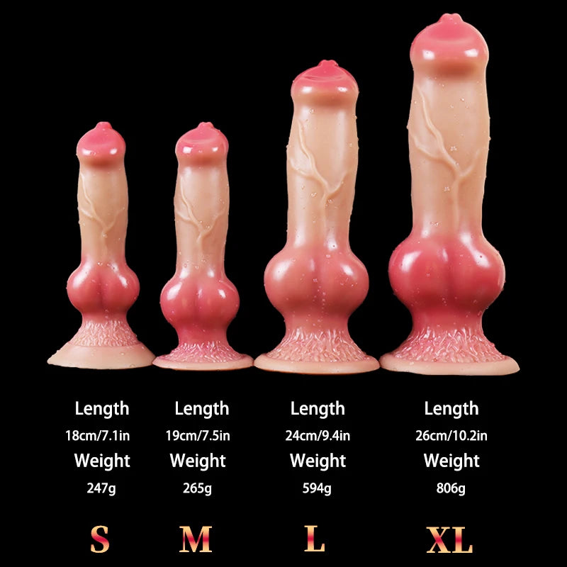 Realistic Penis with Suction Cup Dog Dildo/Huge Dildo Animal Big Butt Plug Giant Monster Cock Dick Adults Supplies for Men Women