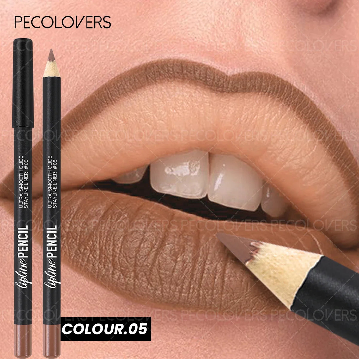 1PC Matte Lip Pencil - Long-Lasting, Waterproof, Dual as Lip Liner & Lipstick, Pumpkin Spice Shade, Rich Colors, For Christmas