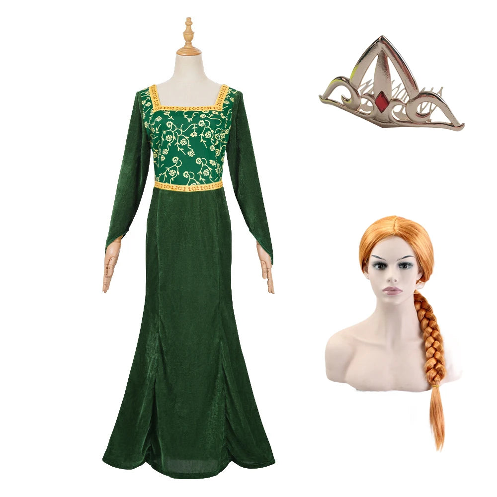 Lord Farquaad Cosplay Costume Fiona Princess Dress discovered prince Mens Costume Shrek Full Set Halloween Carnival Outfit
