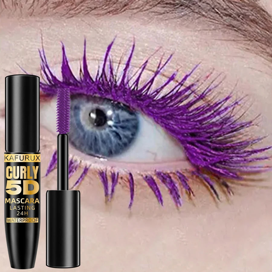 5D Mascara Thick Curl Waterproof Natural Lenthen Eyelash 9 Colors Blue White Green Pink Black Eye Makeup Korean cosmetics