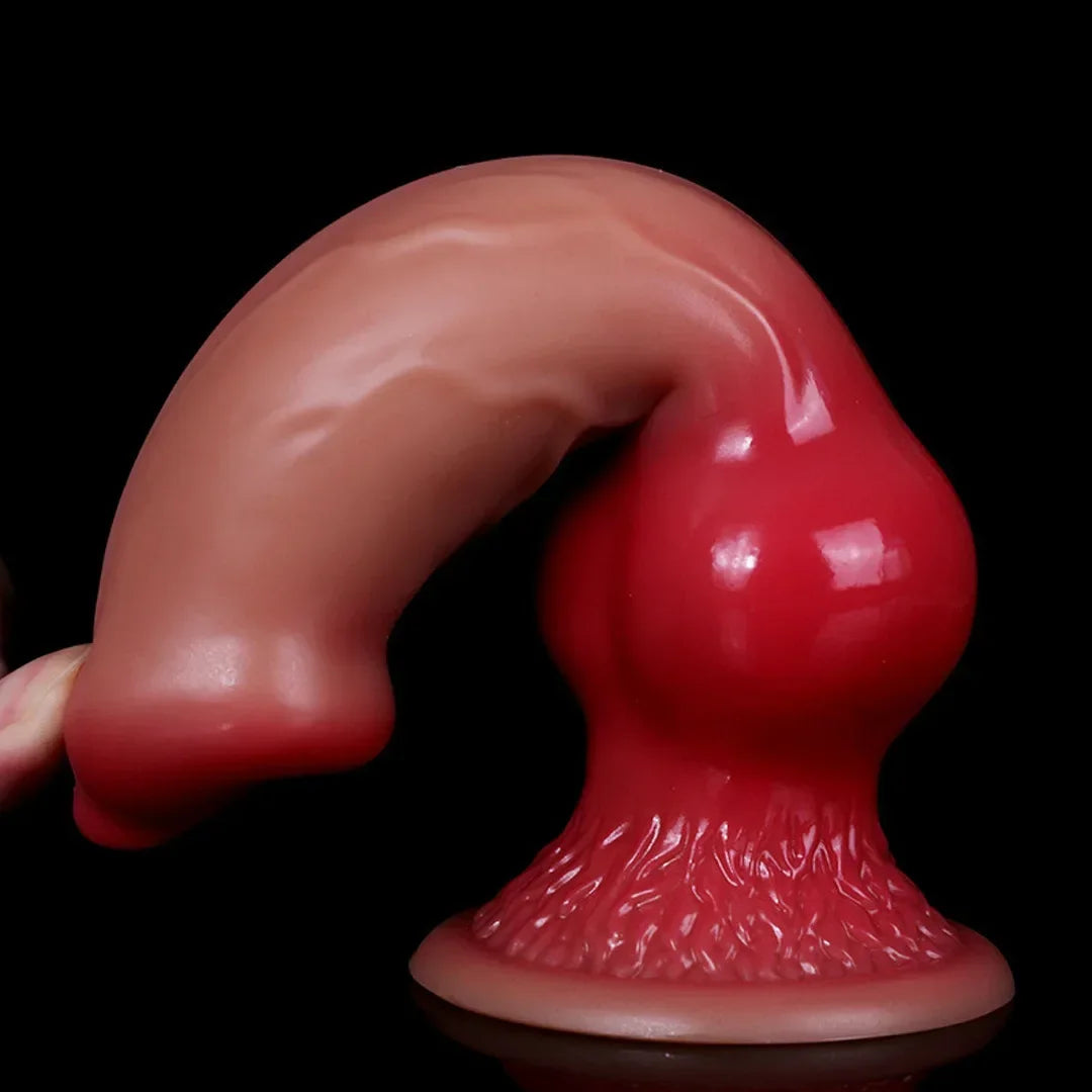 Silicone Animal Dog Dildo Vaginal Vestibule Plug Realistic Silicone Dildo Female Male Masturbator Couples Adult Products