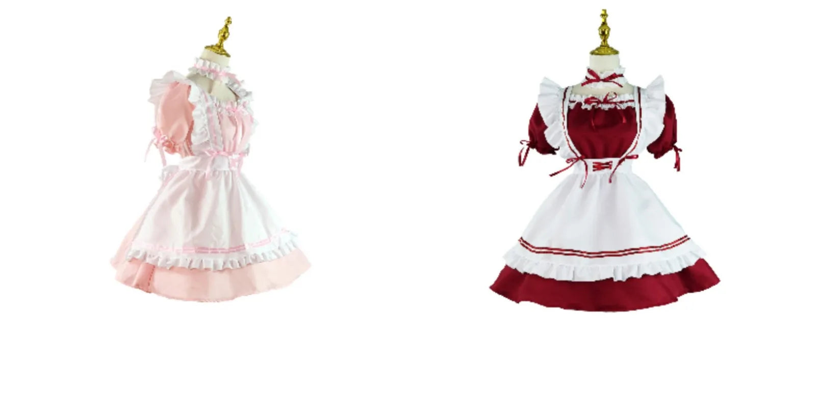 Black Pink Lolita Maid Costumes Cute Girls Women Lovely Maid Cosplay Costume Animation Show Japanese Outfit Dress Clothes S-5XL