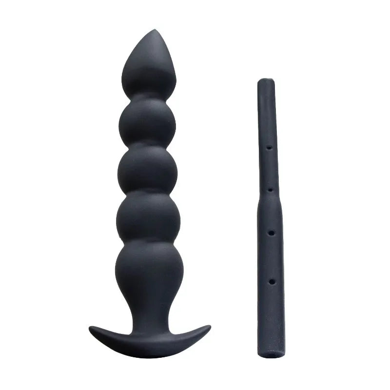 Anal Plug Super Long 5 Beads Expandable Inflatable Anal Plugs Big Butt Plug Butt Plug Anal Beads Ass Dilator SM Couples Sex Toy