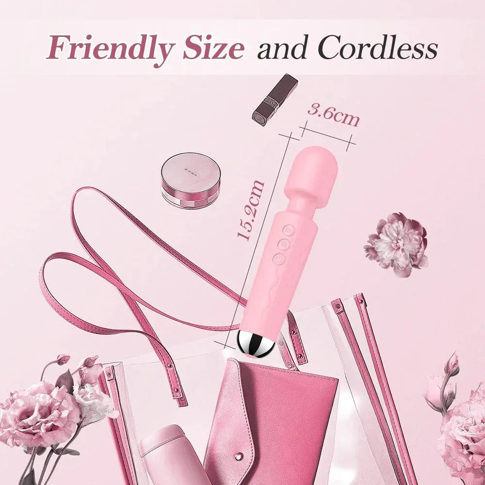 Powerful High Frequency Vibrators  Female 20 Speeds Magic-Wand G Spot Clitoris Stimulator Anal Women Masturbation Adult Sex Toys