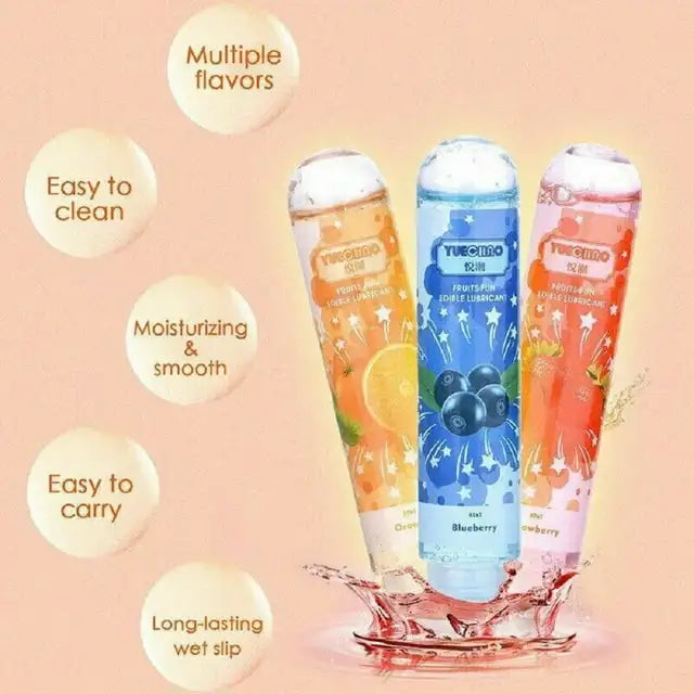 80ml Adult Sexual Body Smooth Fruity Lubricant Gel Edible Flavor Sex Health Product Perfect To Warm Up Sensual Massage Sex Toys