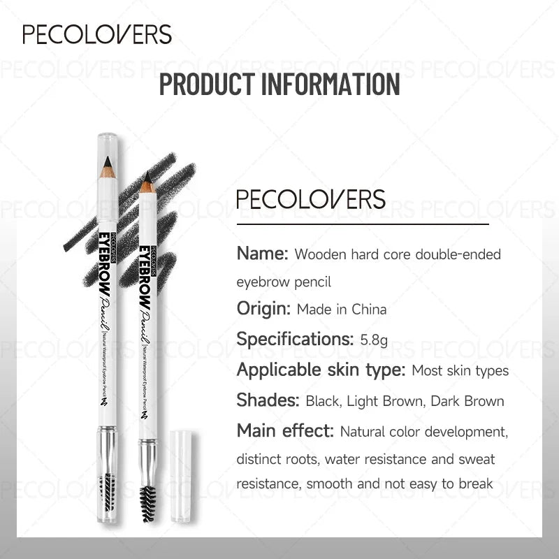 1PC Waterproof Eyebrow Pencil for A Long-lasting, Smooth Finish for Natural, Wild Brows, An Essential Everyday Makeup Tool