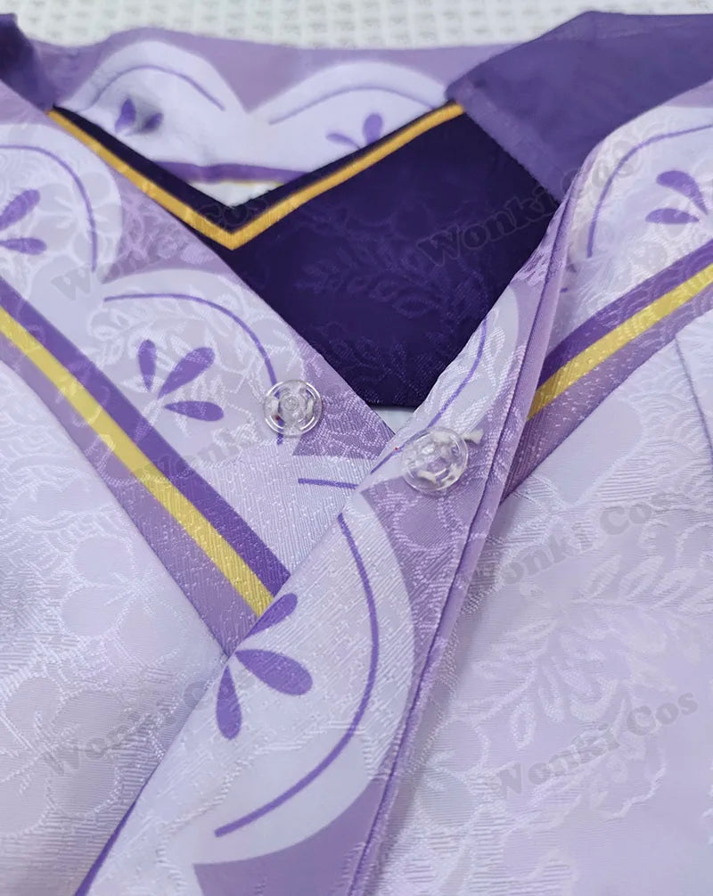 High Quality Raiden Shogun Cosplay Costume Wig Hair Game Impact Raiden Shougun Costumes Wig Set for Women Party Outfits