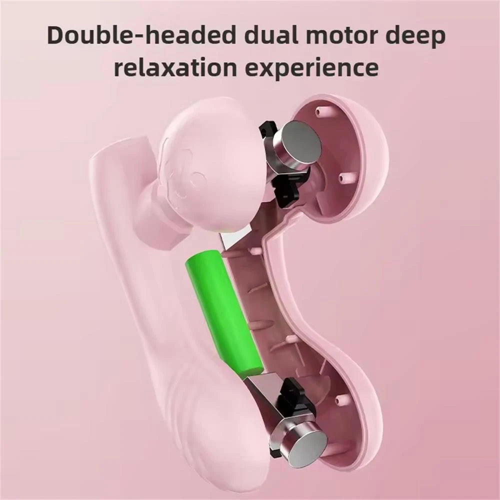 Sensual Dual-Headed Massager, Dual-Motor Vibrating Fascia Gun, Portable Rechargeable Muscle Relaxation Massager