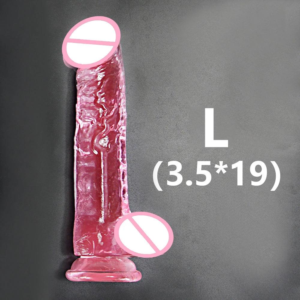New Realistic Dildos Erotic Jelly Dildo With Super Strong Suction Cup Sex Toys for Woman Men Artificial Penis G-spot Simulation