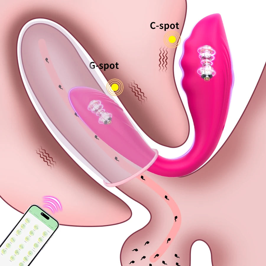 Couple Vibrator Adult Erotica Female Mini Wearable 9 Modes G-spot Clitoral Anal Stimulation Vibrator Female Sex Toys