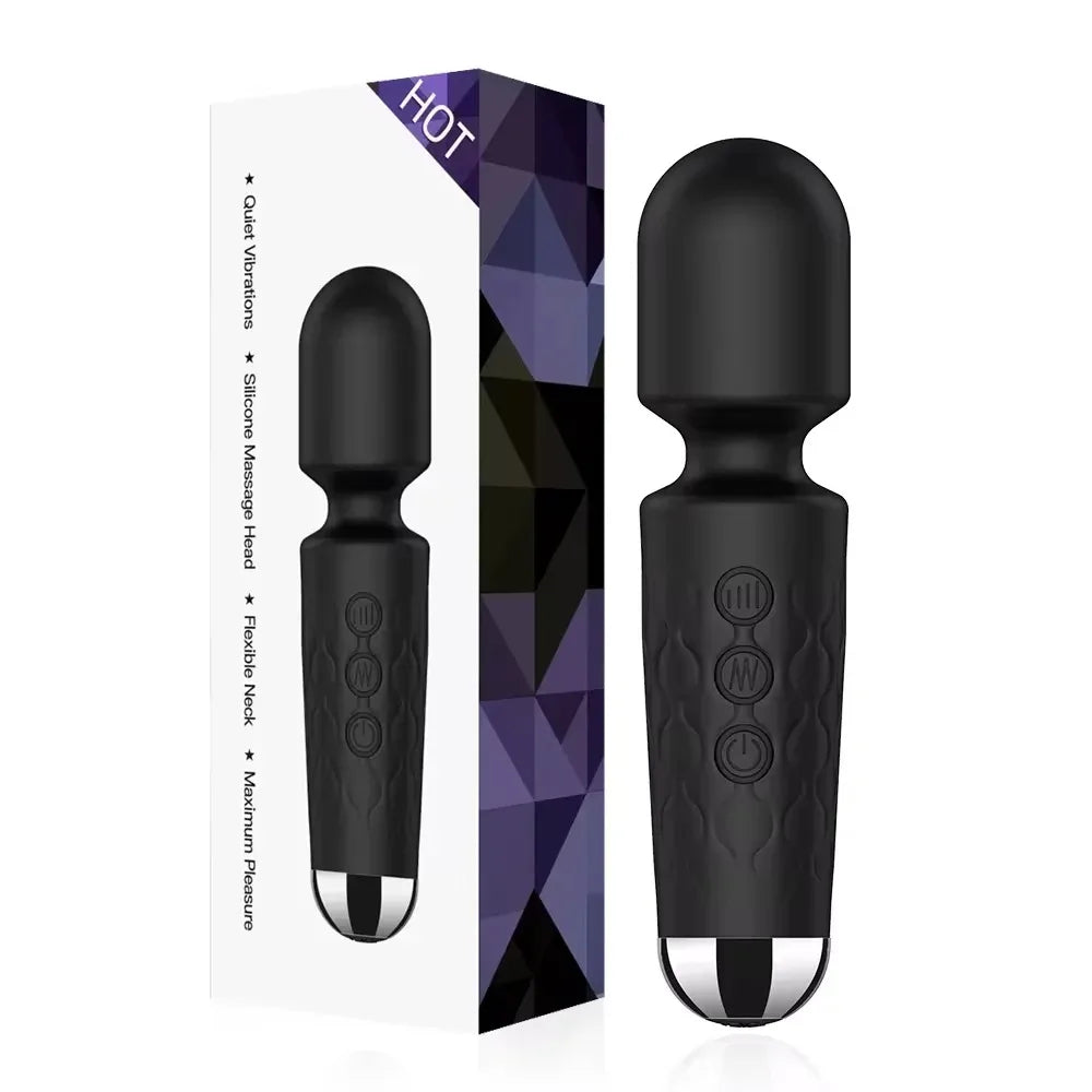 Powerful High Frequency Vibrators  Female 20 Speeds Magic-Wand G Spot Clitoris Stimulator Anal Women Masturbation Adult Sex Toys