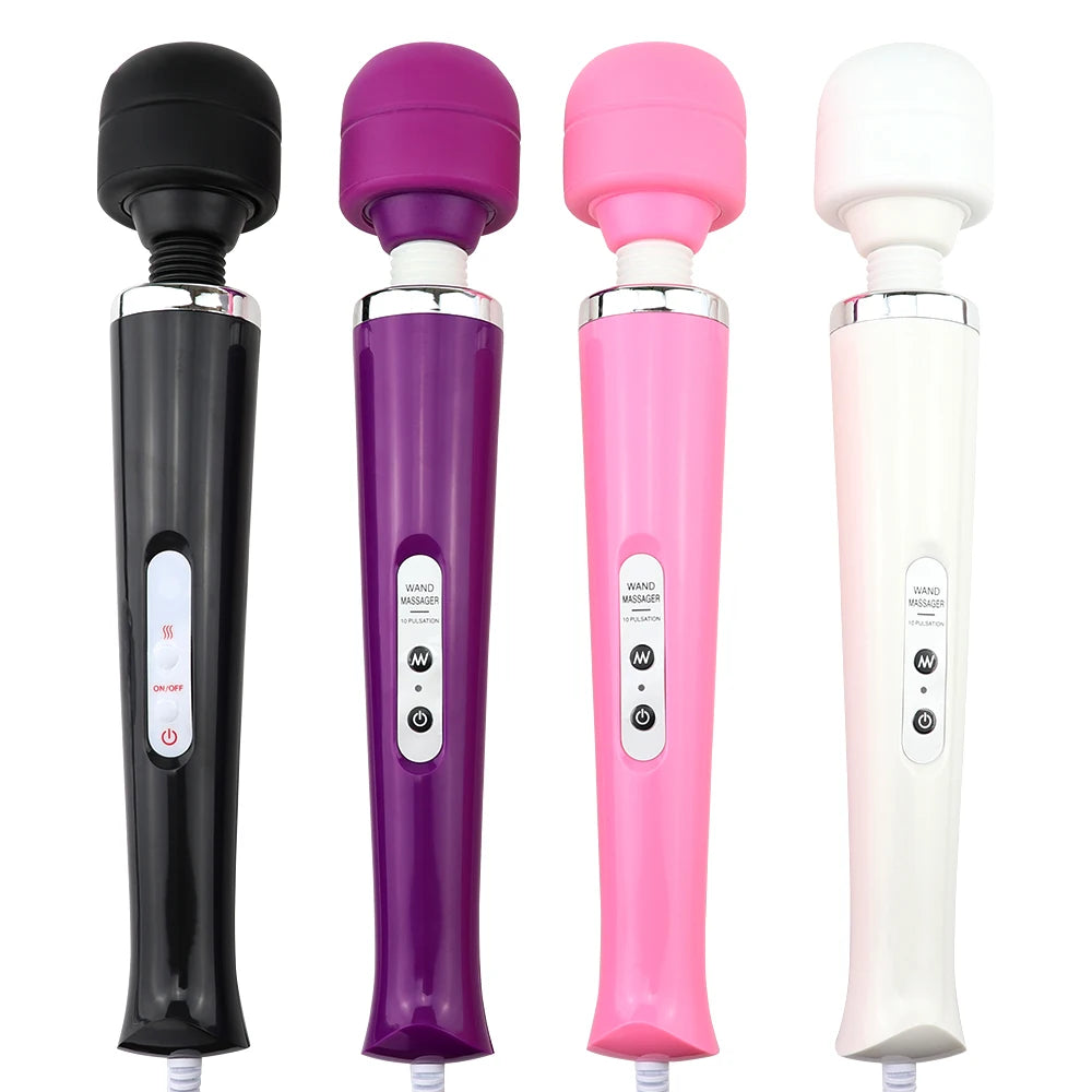 Big Powerful AV Vibrator Electric Adjustable Modes G-spot Dildo Clitoral Stimulator Body Muscle Relaxation Erotic Adult Sex Toys